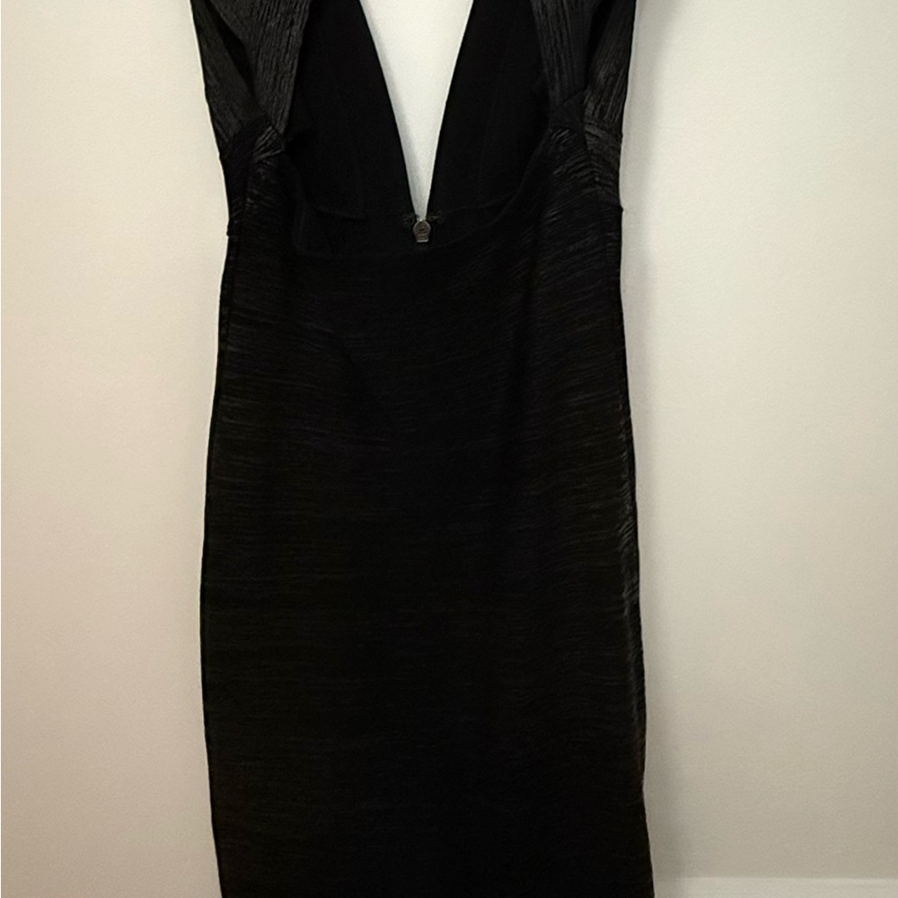 HERVE LEGER  Black Backless Dress